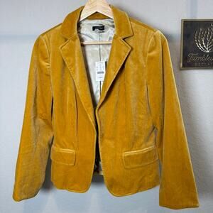 J. Crew Factory Golden Velvet Blazer